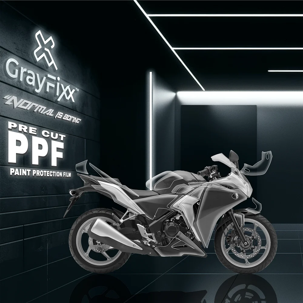 Pre-Cut PPF(Paint Protection Film) Compatible with CBR 250R | TPU(Thermoplastic Polyurethane), Water Proof, 3X Layer, Scratch Resistant